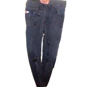 Black Distressed Skinny Jeans